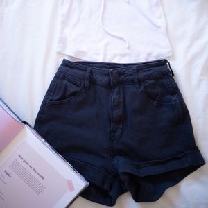 Kendall & Kylie High Waisted Black Shorts